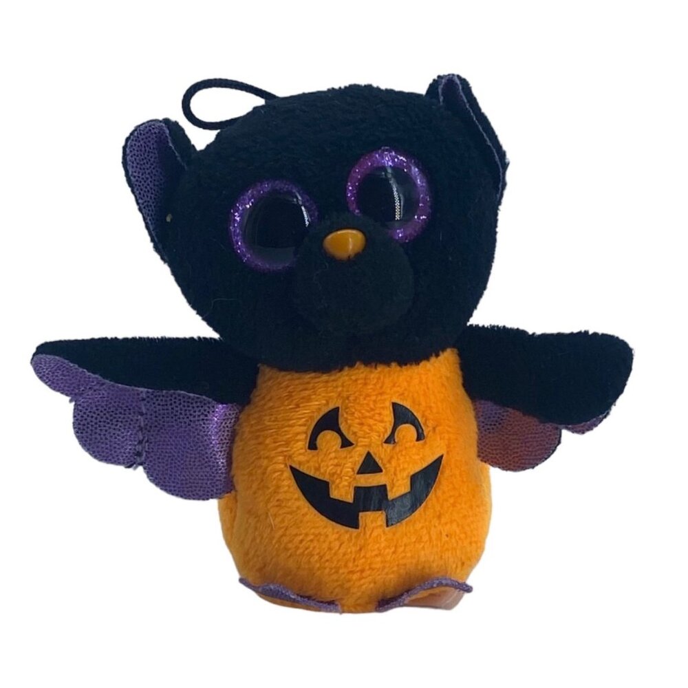 TY Batty Halloween Jack o Lantern Pumpkin Costume Bat Stuffed Plush Animal Toy